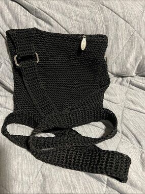 Old Navy Black Crochet Crossbody Bag